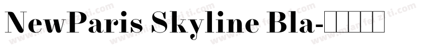 NewParis Skyline Bla字体转换